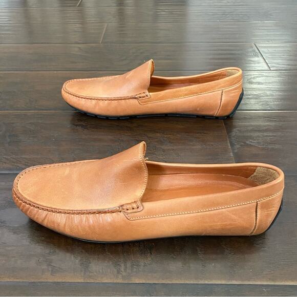 Wolf & Shepherd Men's Loafers Brown Leather Shoes Size 9 - Picture 3 of 6